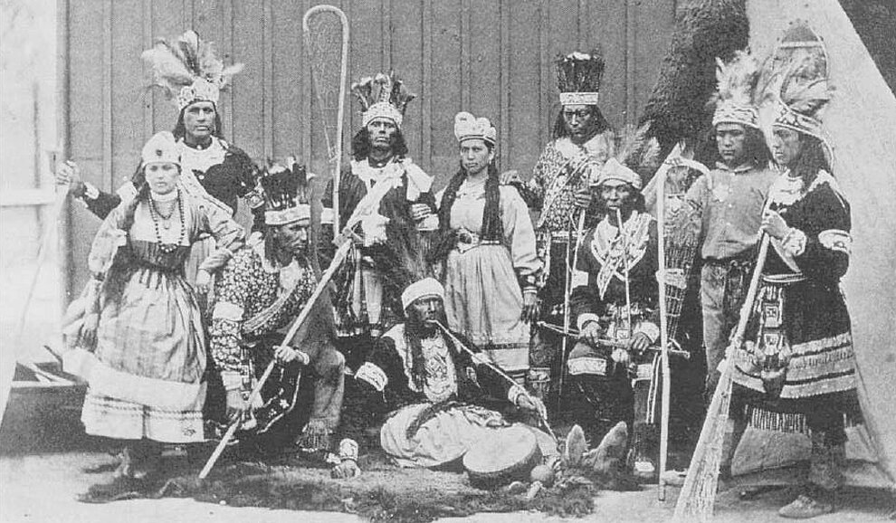 Das Bild dieser Gruppe vom Volksstamm der Irokesen entstand 1879. HAZ_vom_29